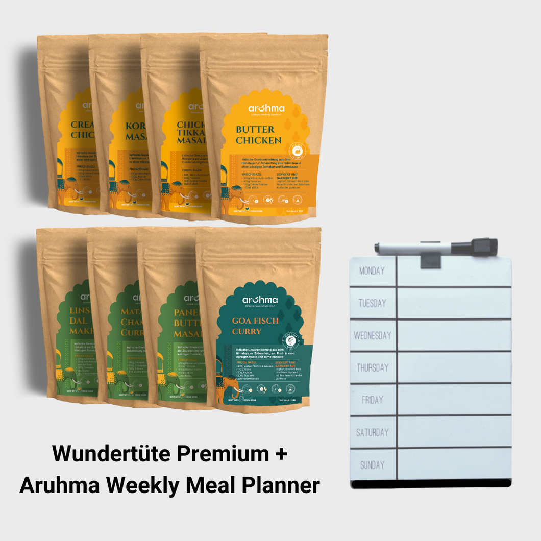 Wundertüte Premium + Aruhma Weekly Meal Planner